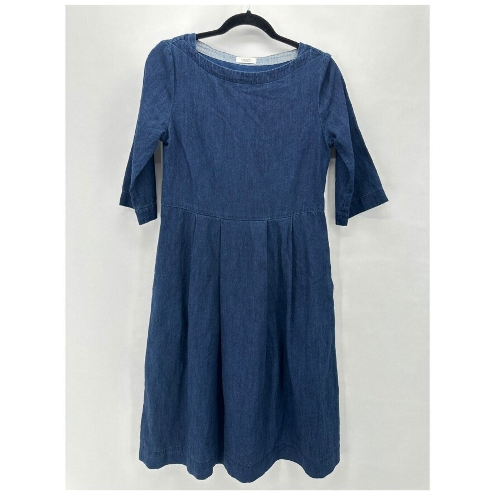 Toast Cotton Denim Franca Dress UK8 US4